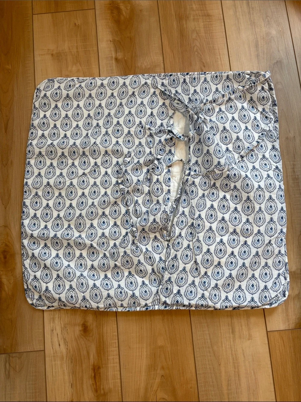 Nicole Miller PAIR of Quilted Euro Pillow Cover - Blue and White